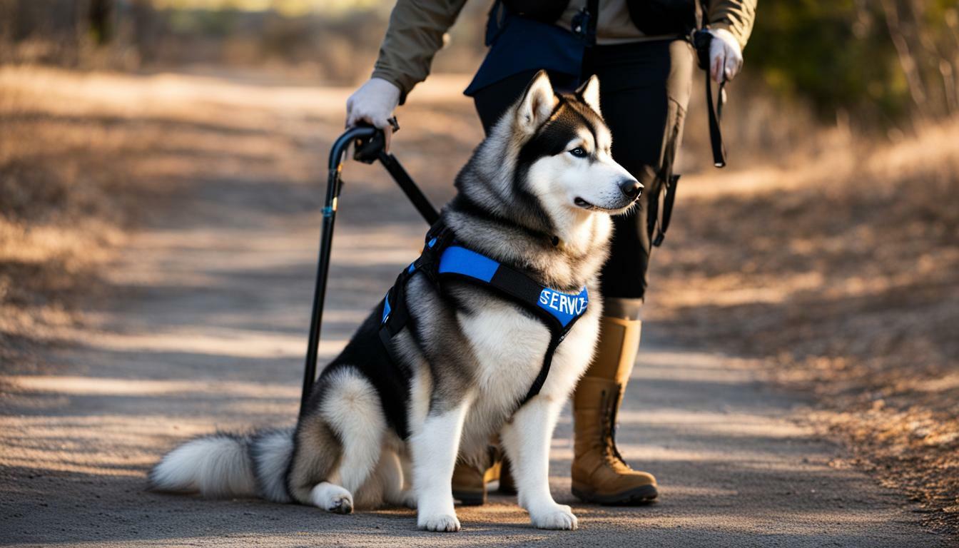 Alaskan Malamute as a service dog