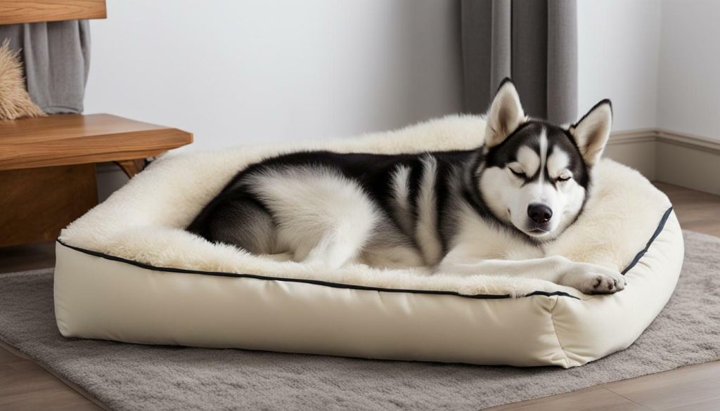 Comfortable dog bed for huskies