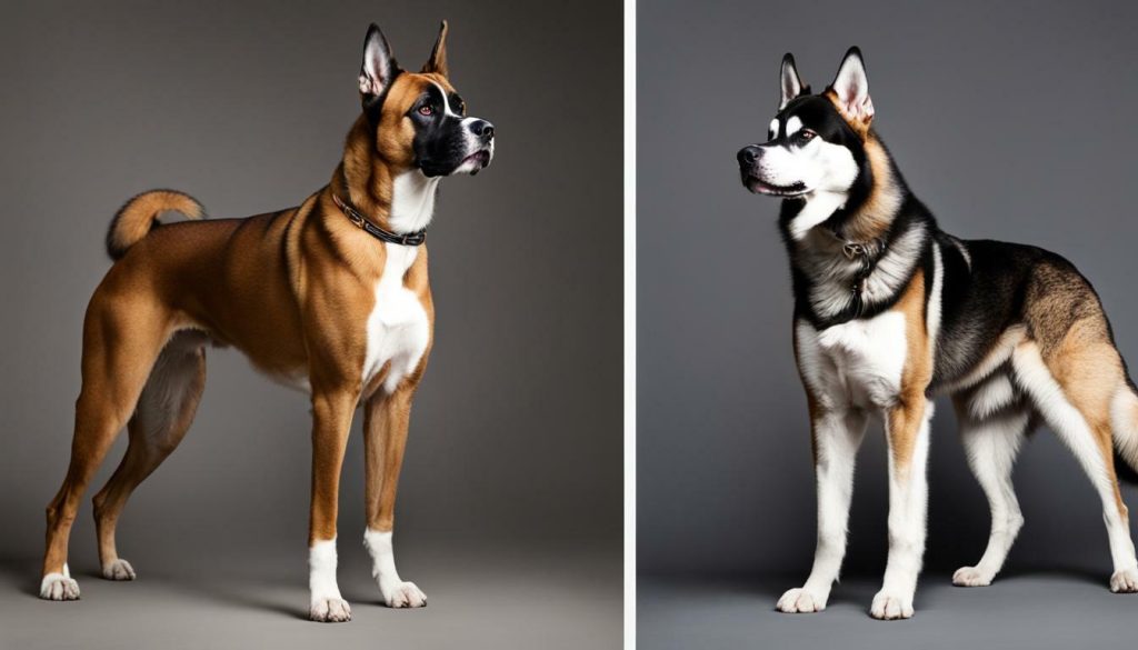 Comparison between Huskies and Boxers