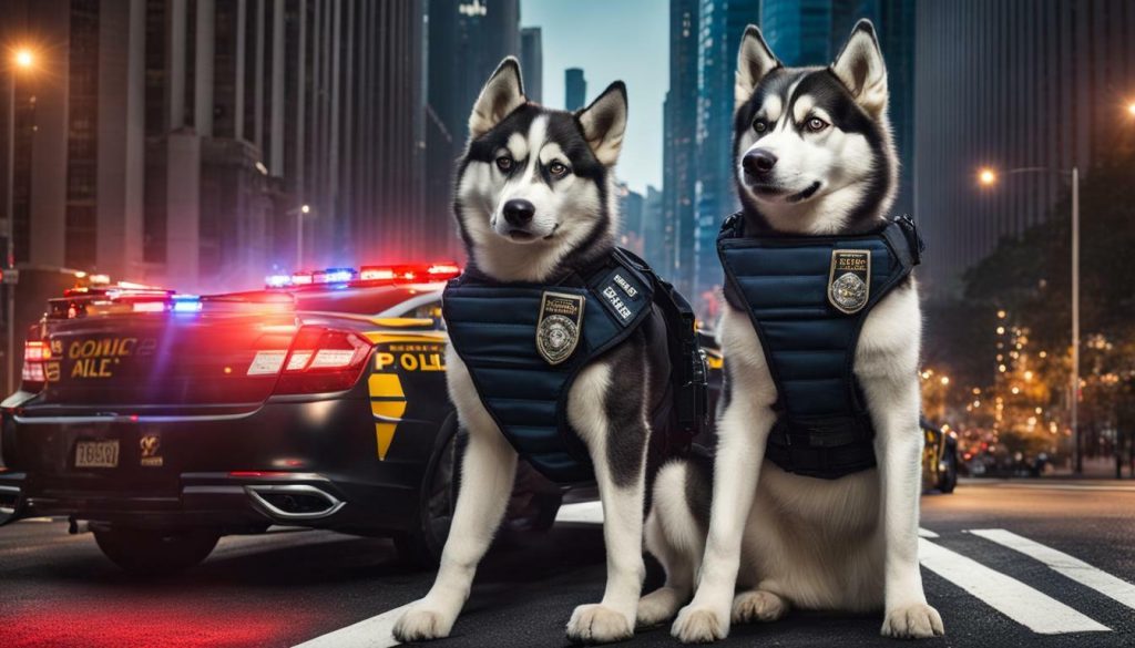 Husky Police Dog