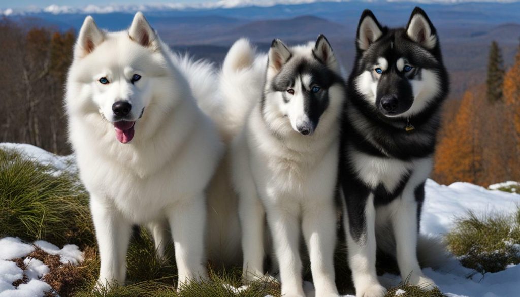 Husky and Samoyed Dogs
