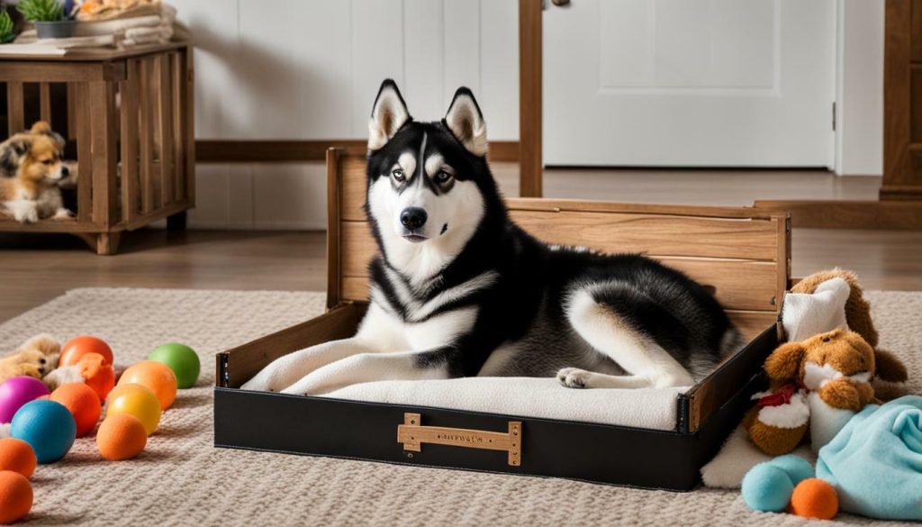 Husky crate training tips