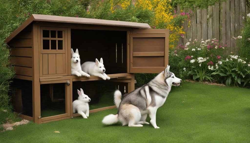Rabbit protection from Huskies