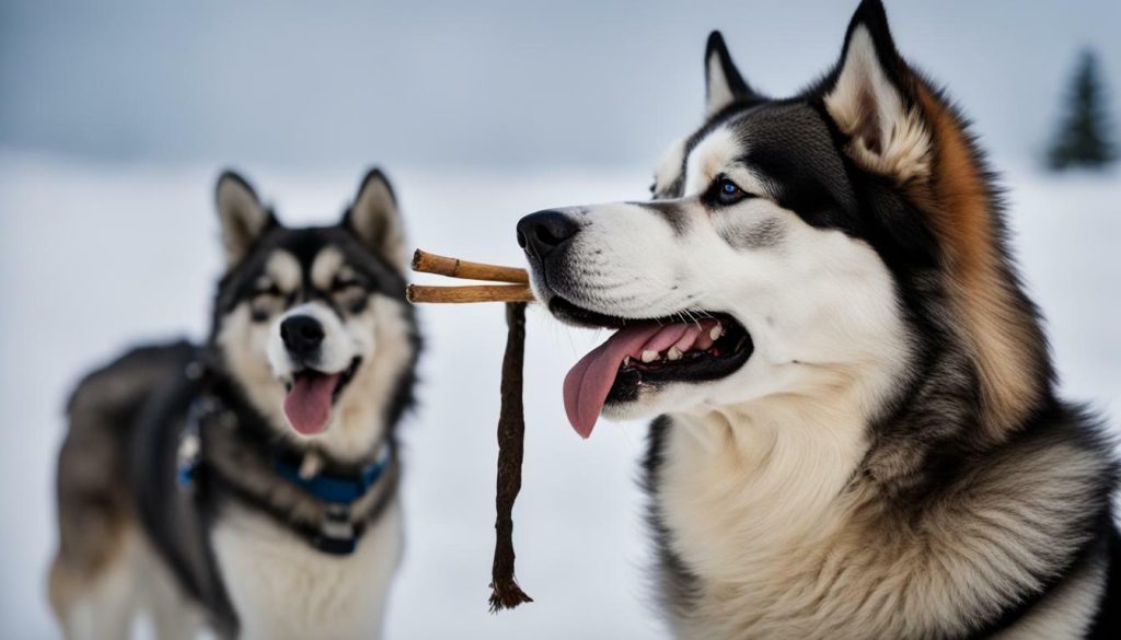 bully sticks for Alaskan Malamutes