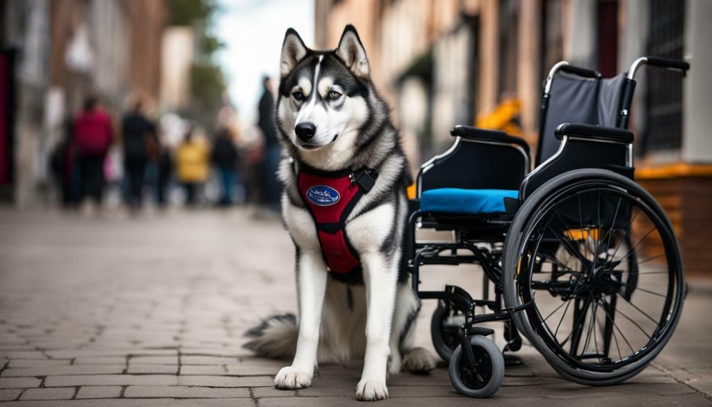 husky as a therapy dog