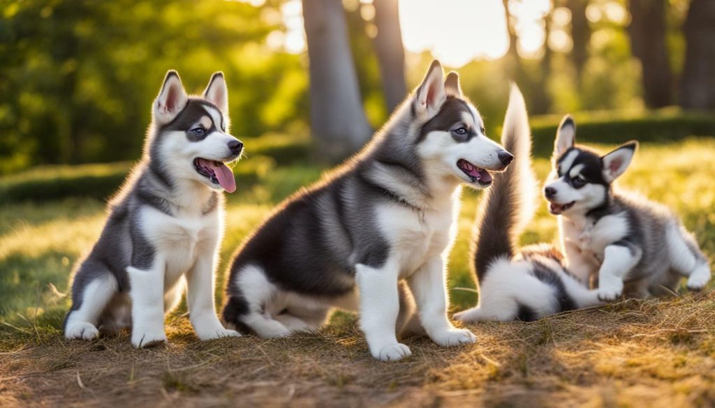 socializing a husky puppy with other dogs